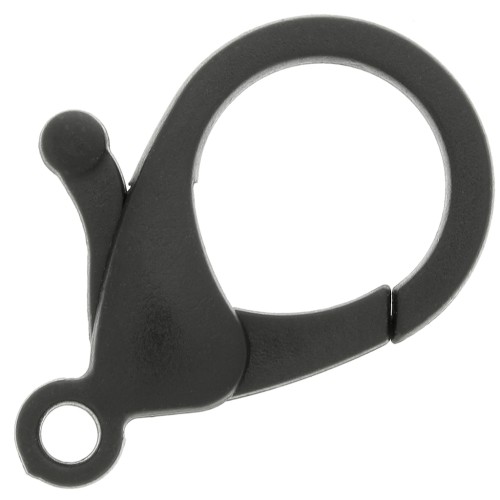 Fermoir mousqueton 36 mm en acrylique - Noir x1