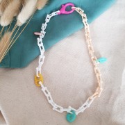 Fermoir mousqueton 36 mm en acrylique - Noir x1