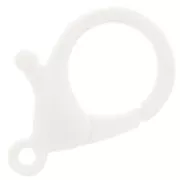 Fermoir mousqueton 36 mm en acrylique - Blanc x1