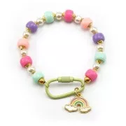 Fermoir ovale à visser 27x15 mm - Rose clair x1