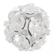 Perle ronde Strass 10 mm argenté Crystal