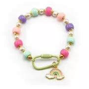 Fermoir ovale à visser 27x15 mm - Bleu ciel x1