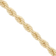 Chaîne maille Corde 4 mm - Doré x1m