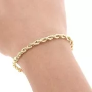 Chaîne maille Corde 4 mm - Doré x1m