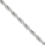 Chaîne maille Corde 3 mm - Rhodié x1m