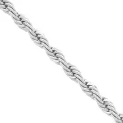 Chaîne maille Corde 3 mm - Rhodié x1m