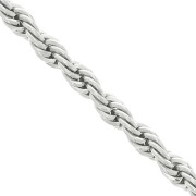 Chaîne maille Corde 4 mm - Rhodié x1m