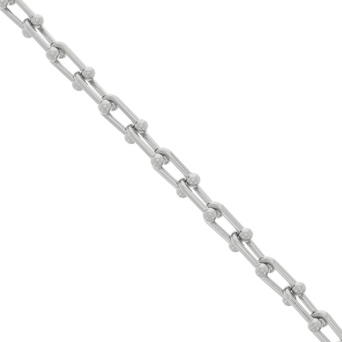 Chaîne maille Fantaisie 8 mm - Rhodié x1m