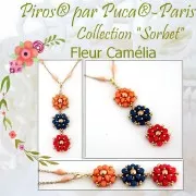 Perles en verre Piros® par Puca® 2x5 mm - Opaque Indian Peach x10g