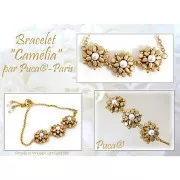 Perles en verre Piros® par Puca® 2x5 mm - Opaque Indian Peach x10g