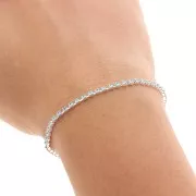 Chaîne strass en Laiton - cristal taillé 2.10 mm - Argenté - Aqua Bohemica x50cm