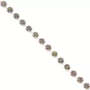 Chaîne strass cristal taillé 2.10 mm - Argenté - Crystal Vitrail Médium x50cm
