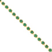 Chaîne strass en Laiton avec cristal taillé 2.10 mm - Doré - Emerald x50cm