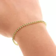 Chaîne strass en Laiton avec cristal taillé 2.10 mm - Doré - Emerald x50cm