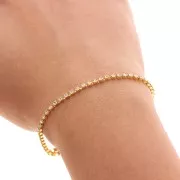 Chaîne strass en Laiton avec cristal taillé 2.10 mm - Doré - Crystal x50cm