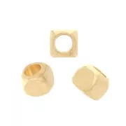 Perles cubes 2 mm - Doré à l'or fin x20