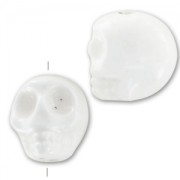 Tête de mort en céramique 13x11 mm Blanc x1