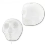 Tête de mort en céramique 13x11 mm Blanc x1