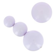 Assortiment de 26 perles rondes 8-10-14 mm et 2 cabochons en résine opaque - Parme