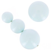 Assortiment 26 perles rondes 8-10-14mm & 2cabochons en résine opaque - Bleu clair|raw }}