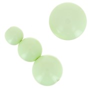 Assortiment 26 perles rondes 6-8-10 mm et 2 cabochons en résine opaque Vert pastel|raw }}