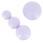 Assortiment 26 perles rondes 6-8-10 mm et 2 cabochons en résine opaque - Parme|raw }}