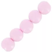 Perles en résine opaque 4 mm - Rose x15