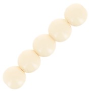 Perles en résine opaque 4 mm - Beige x15