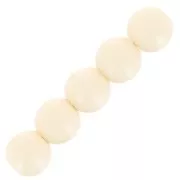 Perles en résine opaque 4 mm - Beige x15
