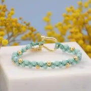 Perles en résine opaque 4 mm - Rose poudré x15