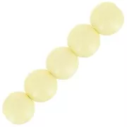 Perles en résine opaque 6 mm - Jaune pastel x10