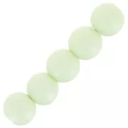 Perles en résine opaque 6 mm - Vert pastel x10