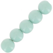 Perles en résine opaque 6 mm - Vert d'eau x10