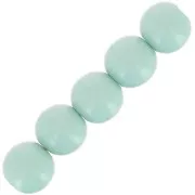 Perles en résine opaque 6 mm - Vert d'eau x10