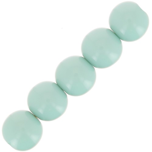 Perles en résine opaque 6 mm - Vert d'eau x10