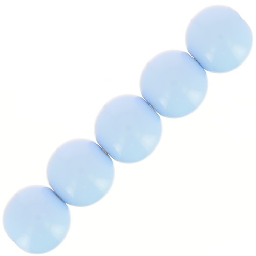 Perles en résine opaque 6 mm - Bleu ciel x10
