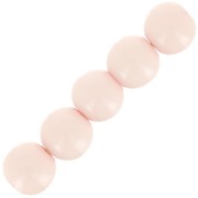 Perles en résine opaque 6 mm - Rose poudré x10