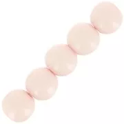Perles en résine opaque 6 mm - Rose poudré x10