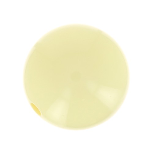 Perle en résine opaque 8 mm - Jaune pastel x1