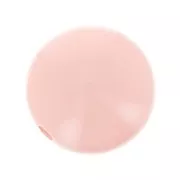 Perle en résine opaque 10 mm - Rose dragée x1