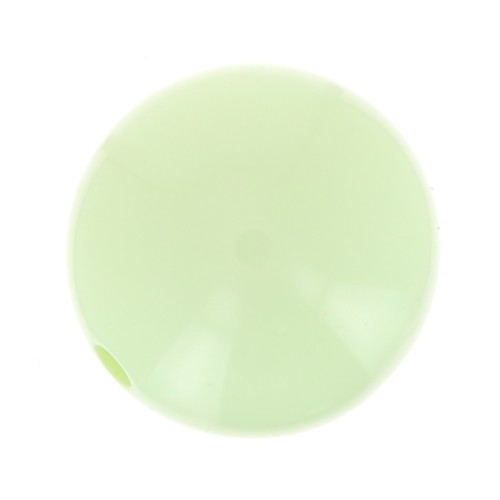 Perle en résine opaque 12 mm - Vert pastel x1