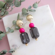 Perle en résine opaque 12 mm - Parme x1