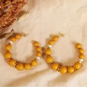 Perle en résine opaque 12 mm - Bleu clair x1