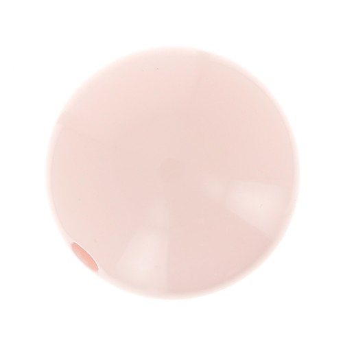 Perle en résine opaque 12 mm - Rose poudré x1