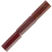 Perles tubes facettées en pierre gemme 15x5 mm - Jaspe rouge x5|raw }}