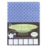 Plastique dingue 130x100 mm Cristal motifs Bleu x6 feuilles|raw }}