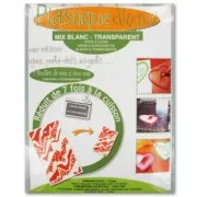 Plastique dingue 260x200 mm Mix Blanc - Transparent x7 feuilles