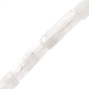 Perles tubes facettées en pierre gemme 15x5 mm - Pierre de lune x5