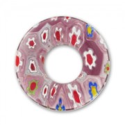 Donuts Millefiori 22 mm Mauve x1