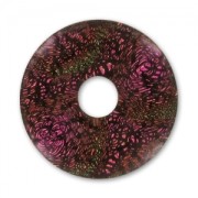 Donuts en verre Dichroique 21 mm Light Amethyst/Jet x1